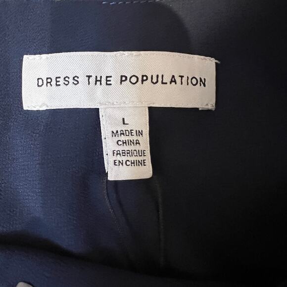 DRESS THE POPULATION Women's Romera Dress Size L in Capri Multi - Picture 9 of 13